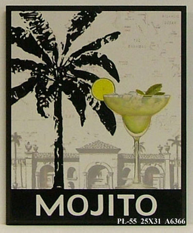 Obraz - Drink na tle miasta, Mojito - reprodukcja na płycie A6366 25x31 cm - Obrazy Reprodukcje Ramy | ergopaul.pl