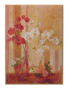 Obraz - Delikatne orchidee w brzoskwiniowych barwach - reprodukcja A4125 na płycie 51x71 cm. - Obrazy Reprodukcje Ramy | ergopaul.pl