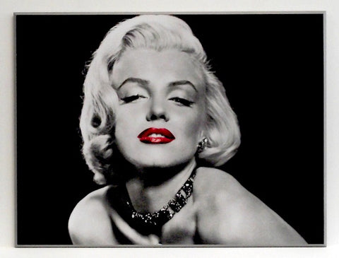 Obraz - Marilyn Monroe z czerwonymi ustami - reprodukcja na płycie BW6575 81x61 cm - Obrazy Reprodukcje Ramy | ergopaul.pl
