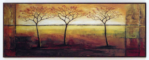 Obraz - Abstrakcja z drzewkami - reprodukcja na płycie AMK4655 81x31 cm. - Obrazy Reprodukcje Ramy | ergopaul.pl