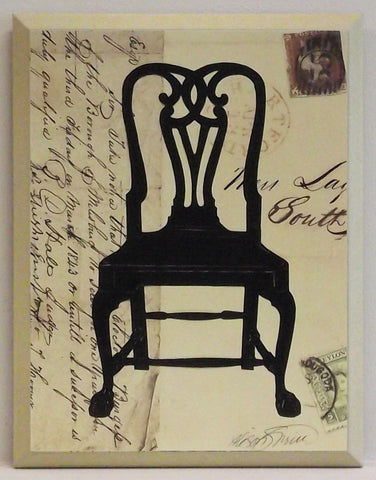 Obraz - Sylwetka krzesła II - reprodukcja D1850 na płycie 17x22 cm. - Obrazy Reprodukcje Ramy | ergopaul.pl
