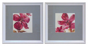 Zestaw dwóch obrazów - Pastelowy, różowy kwiat - reprodukcje w ramach D3495, D3496 30x30 cm - Obrazy Reprodukcje Ramy | ergopaul.pl