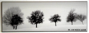 Obraz - Zimowy pejzaż, drzewa - reprodukcja na płycie A6448 96x34 cm - Obrazy Reprodukcje Ramy | ergopaul.pl