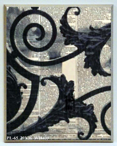 Obraz - Zdjęcie starodawnej bramy na tle gazety - reprodukcja na płycie WI8439 29x36 cm - Obrazy Reprodukcje Ramy | ergopaul.pl