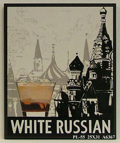 Obraz - Drink na tle miasta, White Russian - reprodukcja na płycie A6367 25x31 cm - Obrazy Reprodukcje Ramy | ergopaul.pl