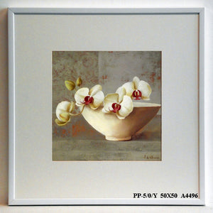 Obraz - Kwiatki w misce - reprodukcja w ramie A4496 50x50 cm - Obrazy Reprodukcje Ramy | ergopaul.pl
