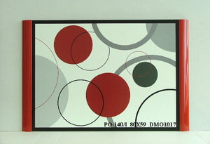 Obraz - Koła w czerni, bieli i czerwieni - reprodukcja w półramie 80x59 cm - Obrazy Reprodukcje Ramy | ergopaul.pl