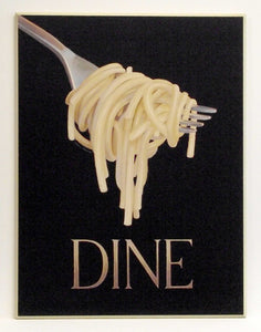 Obraz - Kuchnia włoska, makaron spaghetti na widelcu - reprodukcja na płycie A5142 61x81 cm - Obrazy Reprodukcje Ramy | ergopaul.pl