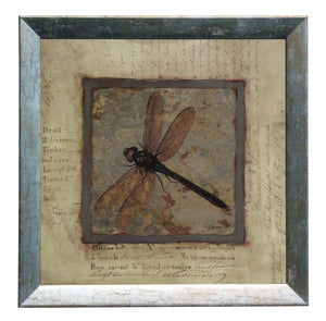 Obraz - Srebrna kolekcja - owady, ważka - reprodukcja A2569 w ramie 30x30 cm. - Obrazy Reprodukcje Ramy | ergopaul.pl