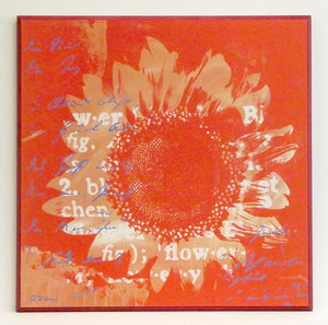 Obraz - Kwiat inspirowany pop-artem - reprodukcja na płycie ANF1088 51x51 cm - Obrazy Reprodukcje Ramy | ergopaul.pl