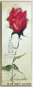 Obraz - Róża malowana na tynku - reprodukcja na płycie LO1054 26x71 cm - Obrazy Reprodukcje Ramy | ergopaul.pl