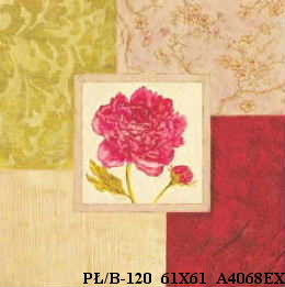 Obraz - Kwiat na tle ornamentów - reprodukcja na płycie A4068EX 61x61 cm - Obrazy Reprodukcje Ramy | ergopaul.pl