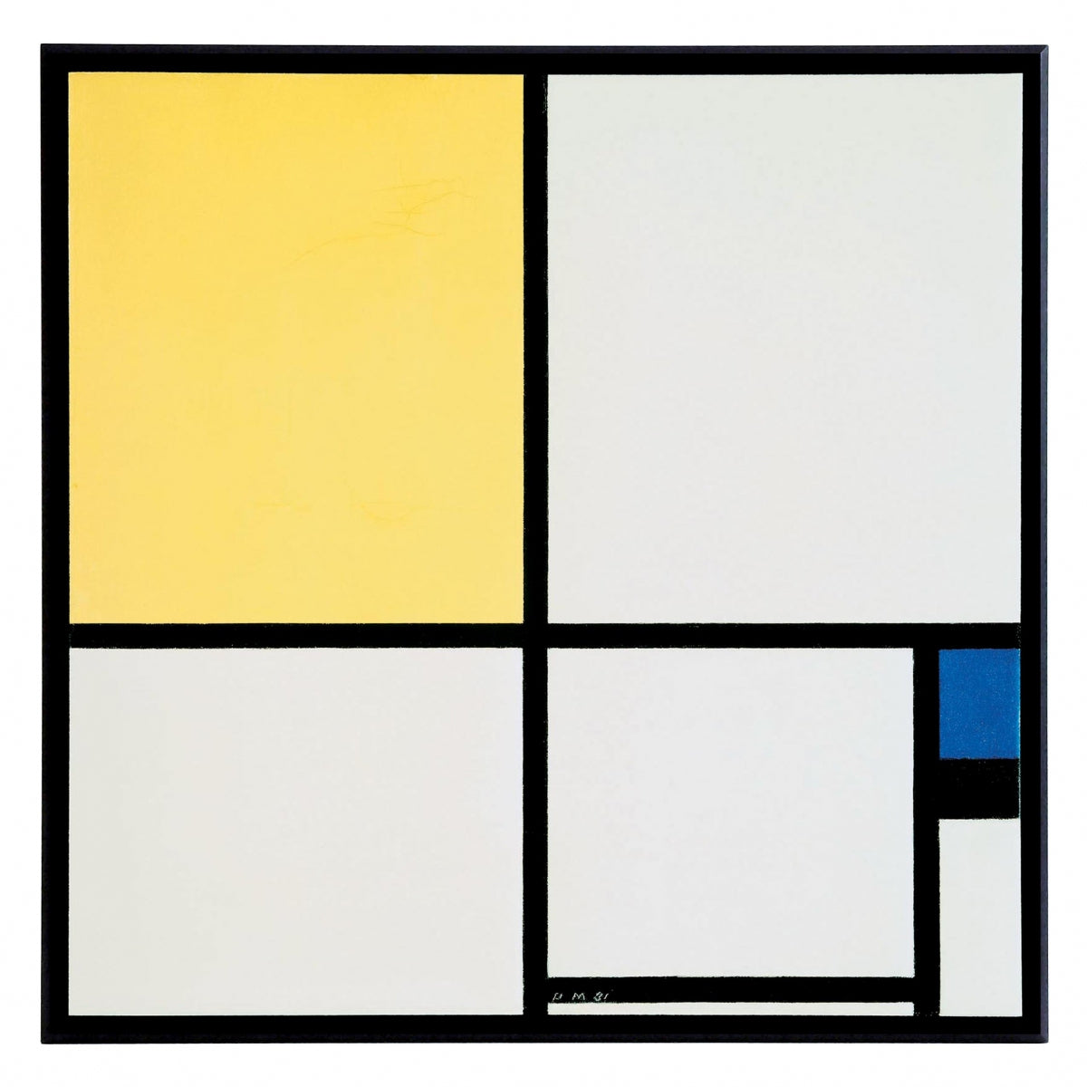 Obraz - Mondrian - kolorowa kompozycja - reprodukcja na płycie 1MON2121 71x71 cm. - Obrazy Reprodukcje Ramy | ergopaul.pl