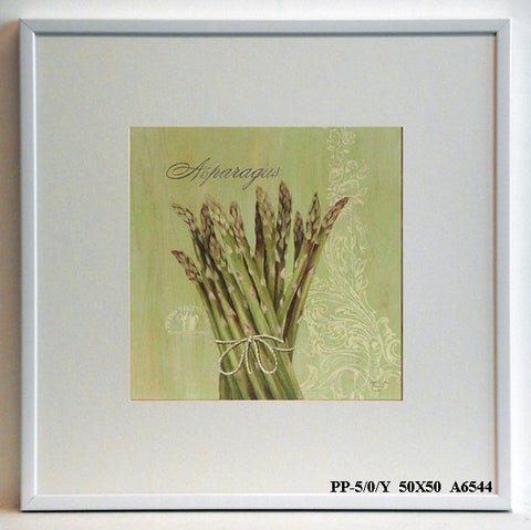 Obraz - Zielona kuchnia, szparagi - reprodukcja w ramie A6544 50x50 cm - Obrazy Reprodukcje Ramy | ergopaul.pl
