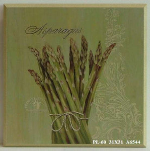Obraz - Zielona kuchnia, szparagi - reprodukcja na płycie A6544 31x31 cm - Obrazy Reprodukcje Ramy | ergopaul.pl