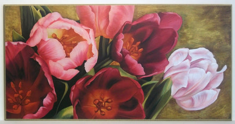 Obraz - Bukiet różowych tulipanów - Decograph 2JT505 101x51 cm - Obrazy Reprodukcje Ramy | ergopaul.pl