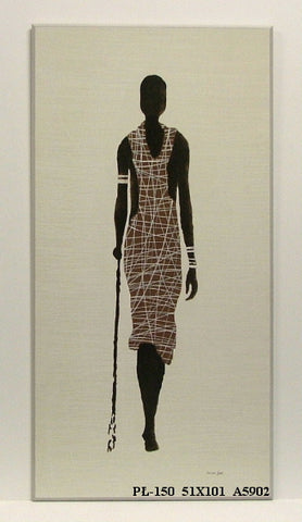 Obraz - Ciemnoskóra kobieta w oryginalnej sukni - Decograph A5902 51x101 cm - Obrazy Reprodukcje Ramy | ergopaul.pl