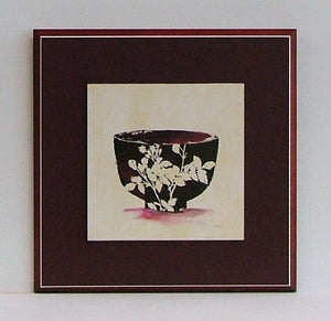 Obraz - Orientalne kwiaty, miseczka - reprodukcja na płycie D3634 28x28 cm - Obrazy Reprodukcje Ramy | ergopaul.pl