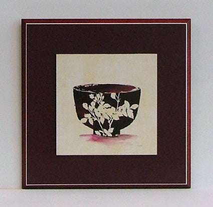Obraz - Orientalne kwiaty, miseczka - reprodukcja na płycie D3634 28x28 cm - Obrazy Reprodukcje Ramy | ergopaul.pl