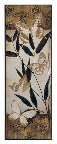 Obraz - Gałązka z motylami na tle mozaiki - reprodukcja A9851 na płycie 34x96 cm. - Obrazy Reprodukcje Ramy | ergopaul.pl