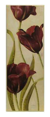 Obraz - Bordowe tulipany - reprodukcja A5818 na płycie 34x96 cm. - Obrazy Reprodukcje Ramy | ergopaul.pl