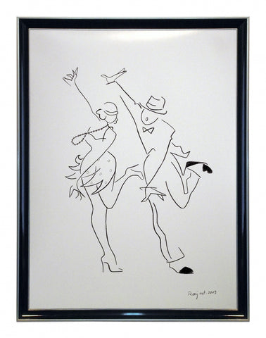 Obraz - Para w tańcu 'Charleston&quot; - reprodukcja oprawiona w ramę IG6214 45x60 cm. - Obrazy Reprodukcje Ramy | ergopaul.pl