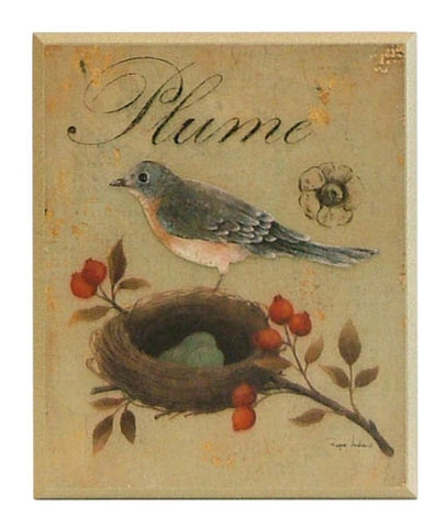 Obraz - Motywy botaniczne, ptak przy gnieździe - reprodukcja A6077 na płycie 26x31 cm. - Obrazy Reprodukcje Ramy | ergopaul.pl