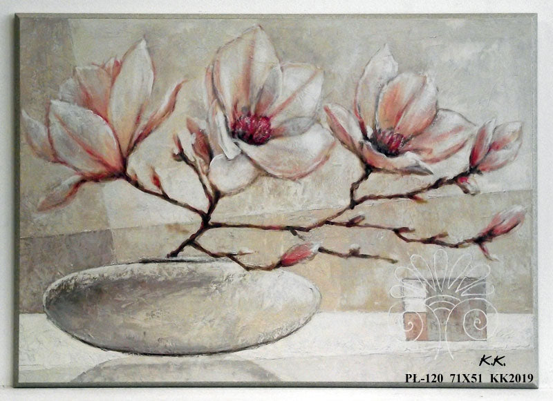 Obraz - Kwiaty magnolii w kamieniu - reprodukcja na płycie KK2019 71x51 cm - Obrazy Reprodukcje Ramy | ergopaul.pl