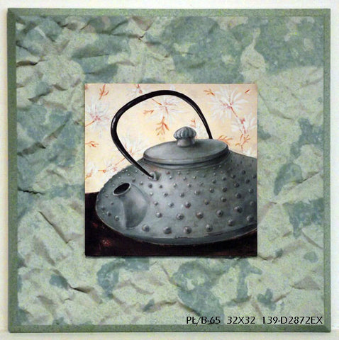 Obraz - Japońskie naczynia, czajnik do herbaty - reprodukcja D2872EX na płycie 32x32 cm. - Obrazy Reprodukcje Ramy | ergopaul.pl