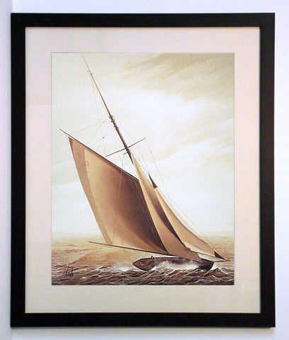 Obraz - Jacht na morzu - reprodukcja w ramie WWI1104 50x60 cm. - Obrazy Reprodukcje Ramy | ergopaul.pl