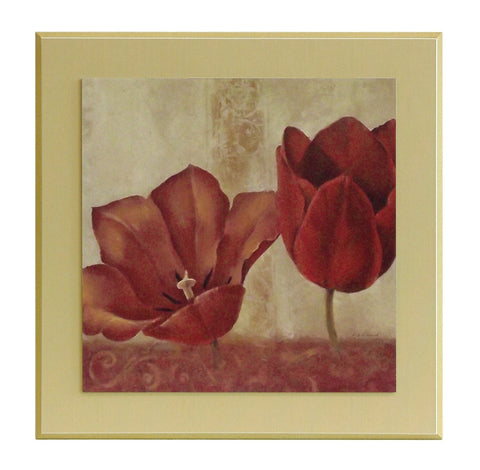 Obraz - Dwa tulipany - reprodukcja A4484EX na płycie z pogrubieniem 51x51 cm. - Obrazy Reprodukcje Ramy | ergopaul.pl