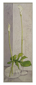 Obraz - Zielone łodygi kalli w wazonach - reprodukcja VT1034 na płycie 26x71 cm. - Obrazy Reprodukcje Ramy | ergopaul.pl