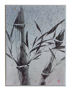 Obraz - Łodygi bambusów z płatkami złota - reprodukcja na płycie SKP103 47x62 cm - Obrazy Reprodukcje Ramy | ergopaul.pl