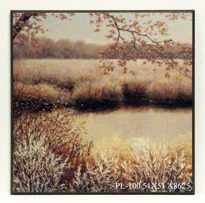 Obraz - Krajobraz nad jeziorem w bieli - reprodukcja na płycie A8625 51x51 cm - Obrazy Reprodukcje Ramy | ergopaul.pl