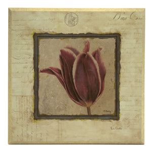 Obraz - Srebrna kolekcja - kwiaty, tulipan - reprodukcja A2570 na płycie z pogrubieniem 31x31 cm. - Obrazy Reprodukcje Ramy | ergopaul.pl