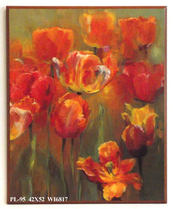 Obraz - Łąka czerwonych tulipanów - reprodukcja na płycie WI6817 42x52 cm - Obrazy Reprodukcje Ramy | ergopaul.pl