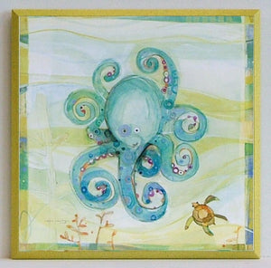 Obraz - Podwodny świat, kolorowa ośmiornica - reprodukcja na płycie A4994 26x26 cm. OSTATNIA SZTUKA - Obrazy Reprodukcje Ramy | ergopaul.pl
