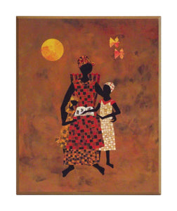 Obraz - Afrykanka z dzieckiem - reprodukcja na płycie A2553 41x51 cm