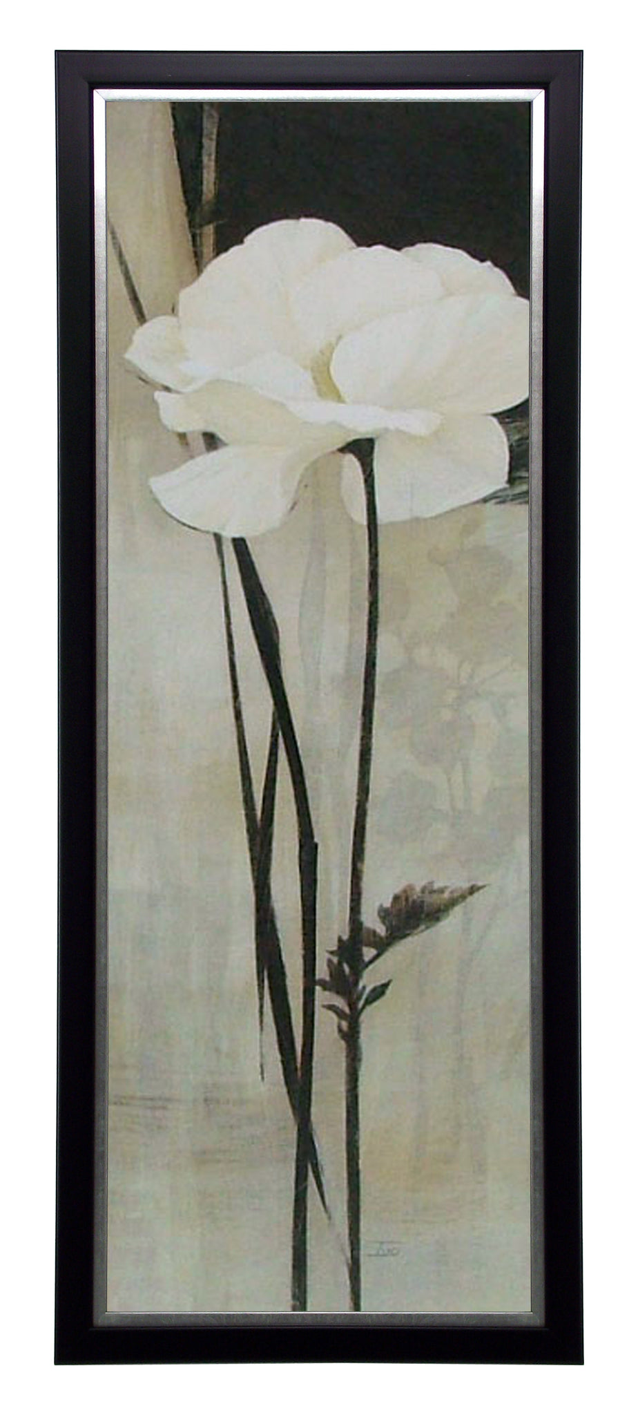 Obraz - Biały kwiat - reprodukcja A6024 w ramie 33x95 cm