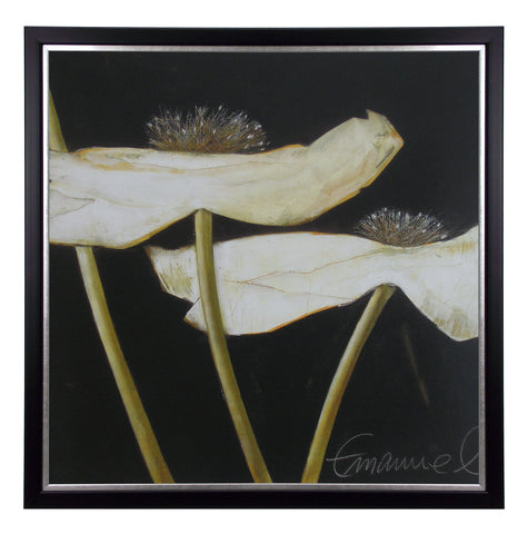 Obraz - Białe kwiaty maku - reprodukcja AP184 w ramie 70x70 cm