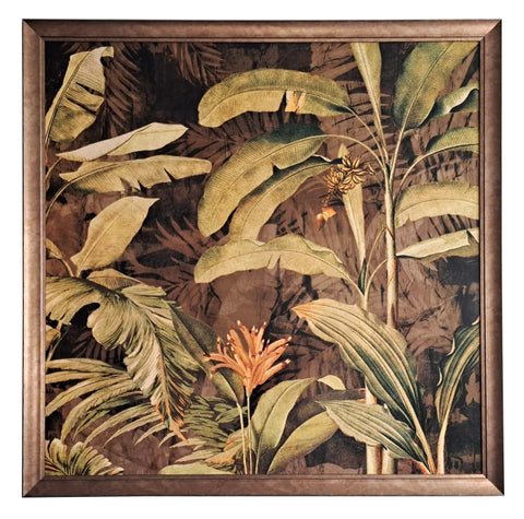 Obraz - Tropikalna dżungla I - reprodukcja w ramie 90x90 cm