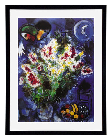 Obraz - Marc Chagall, Martwa natura z kwiatami - reprodukcja w ramie N618 60x77 cm