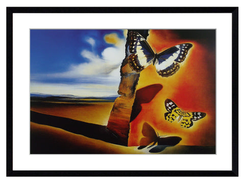 Obraz - S. Dali, Pejzaż z motylami - reprodukcja w ramie N638 84x62 cm
