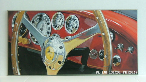 Obraz - Deska rozdzielcza Ferrari - reprodukcja na płycie FBR5128 51x51 cm - Obrazy Reprodukcje Ramy | ergopaul.pl