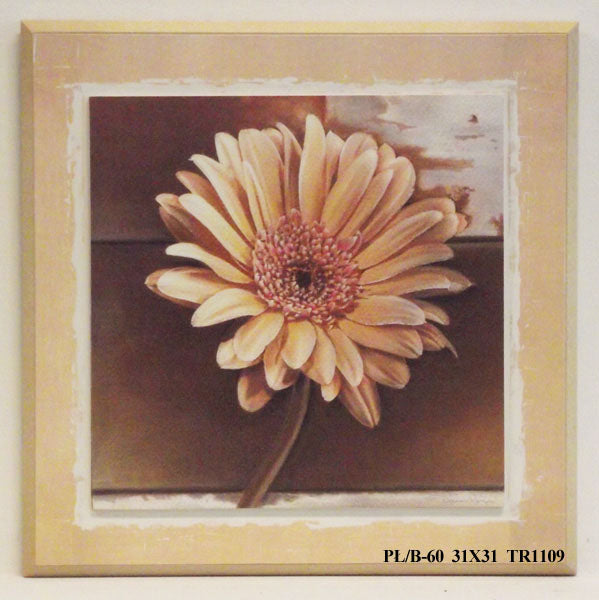 Obraz - Kwiat na geometrycznym tle, kalia - reprodukcja na płycie TR1109 31x31 cm - Obrazy Reprodukcje Ramy | ergopaul.pl