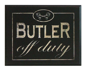 Obraz - Szyld hotelowy 'Butler off duty' - reprodukcja A6683 na płycie 31x25 cm. - Obrazy Reprodukcje Ramy | ergopaul.pl