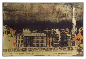 Obraz - Paryż, panorama w złocie - reprodukcja na płycie WI2669 92x62 cm - Obrazy Reprodukcje Ramy | ergopaul.pl
