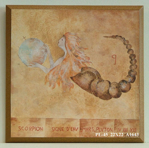 Obraz - Znaki zodiaku, skorpion - reprodukcja na płycie A1643 22x22 cm - Obrazy Reprodukcje Ramy | ergopaul.pl
