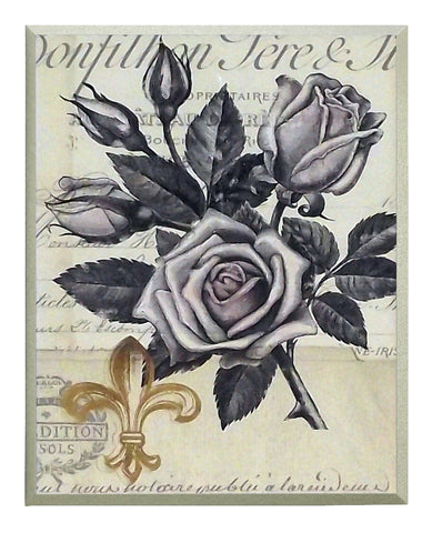 Obraz - Czarna róża z lilijką - reprodukcja A8598 na płycie 25x31 cm. - Obrazy Reprodukcje Ramy | ergopaul.pl