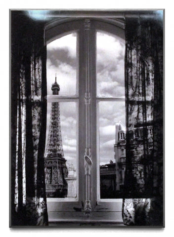 Obraz - Paryż, Okno z widokiem na wieżę Eiffla - reprodukcja R4236 na płycie 51x71 cm. - Obrazy Reprodukcje Ramy | ergopaul.pl
